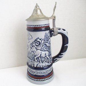 Avon Beer Steins Rocky Mountain Goat, Handcrafted in Brazil 1976 9-1/2 Vintage